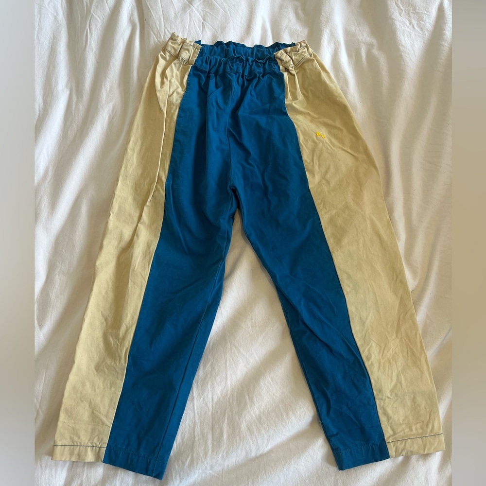 Bobo Choses blue and cream pants.